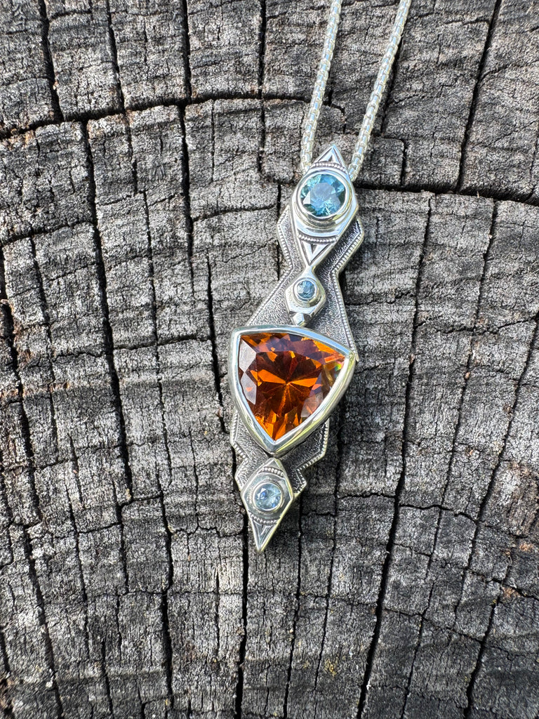 Citrine, montana sapphire