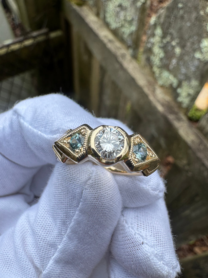 Diamond and Montana Sapphire