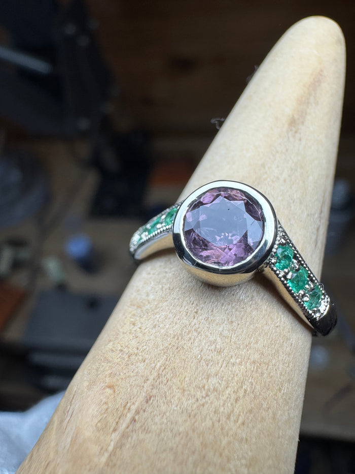 Purple tourmaline/ emerald
