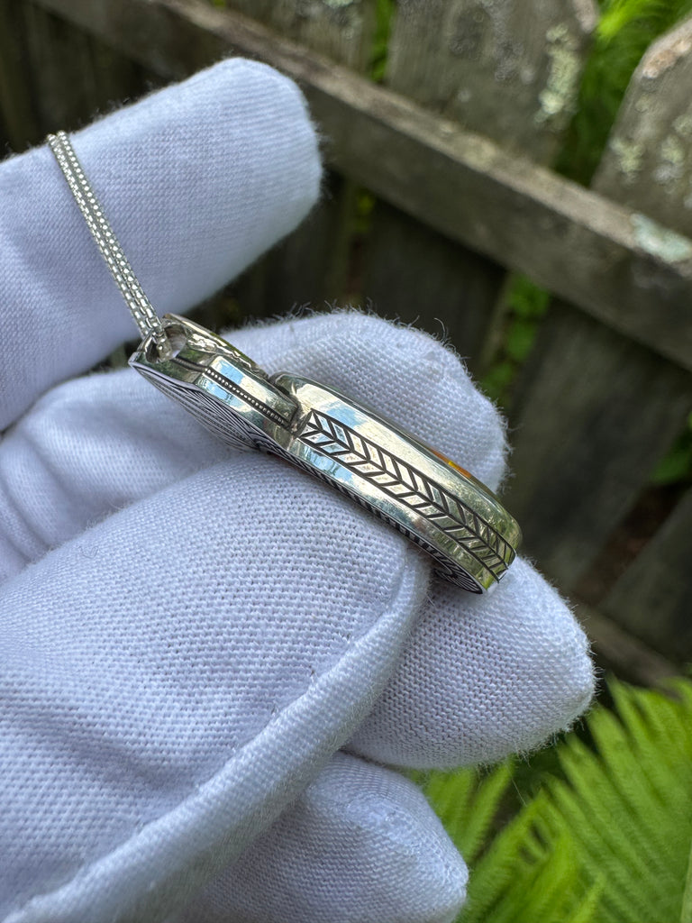 Ethiopian opal x Green garnet Pendant