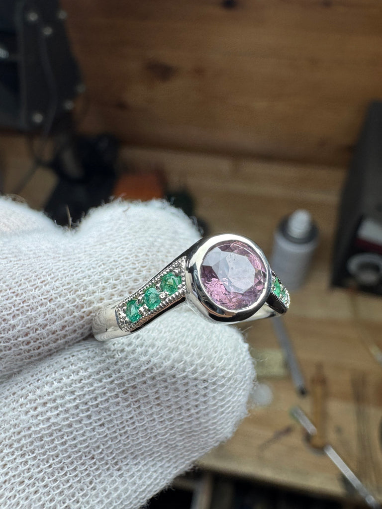Purple tourmaline/ emerald