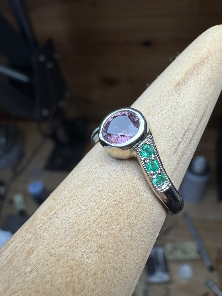 Purple tourmaline/ emerald