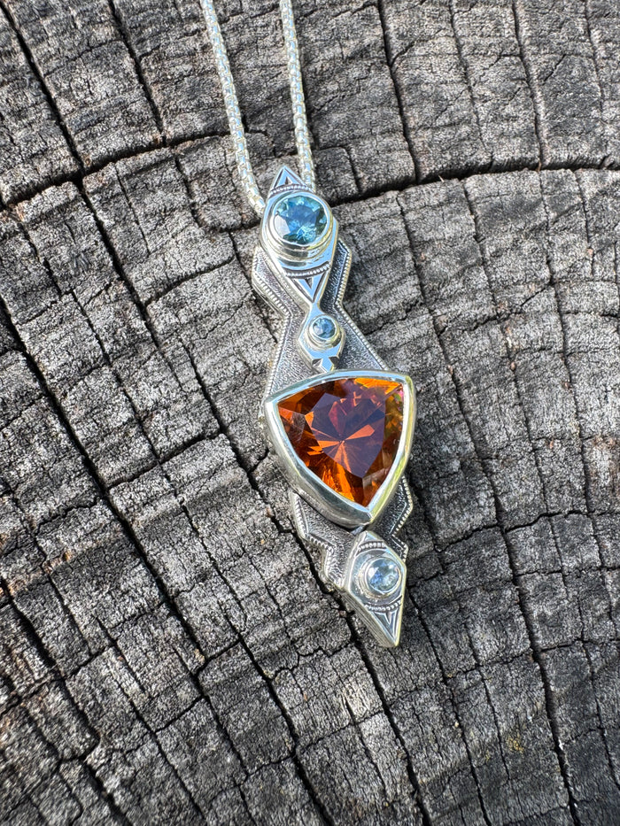 Citrine, montana sapphire