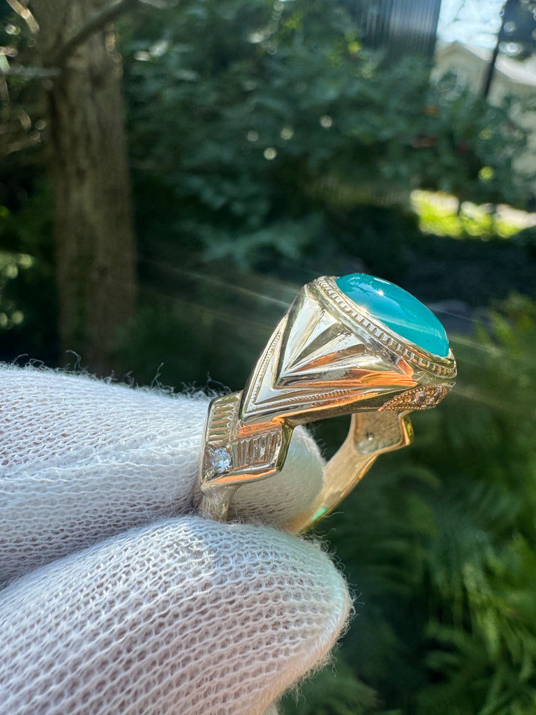 Men’s Gem Silica/ chrysocolla Ring