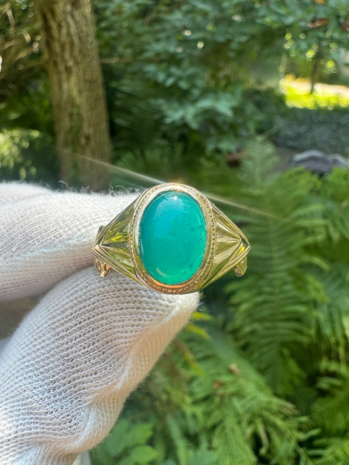 Men’s Gem Silica/ chrysocolla Ring