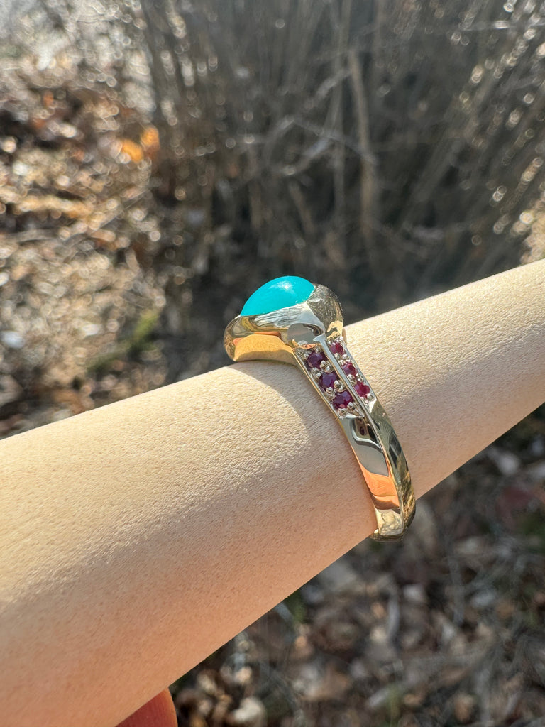Gem Silica Ruby and diamond ring