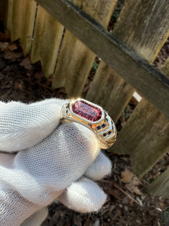 Rubellite tourmaline ring