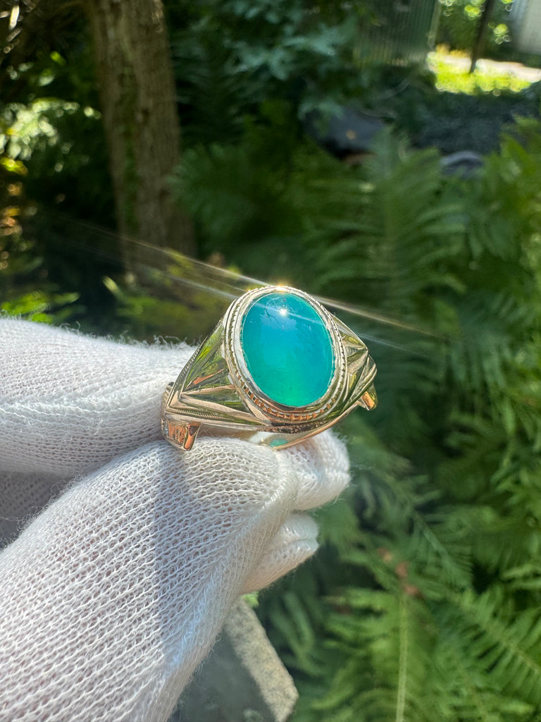 Men’s Gem Silica/ chrysocolla Ring