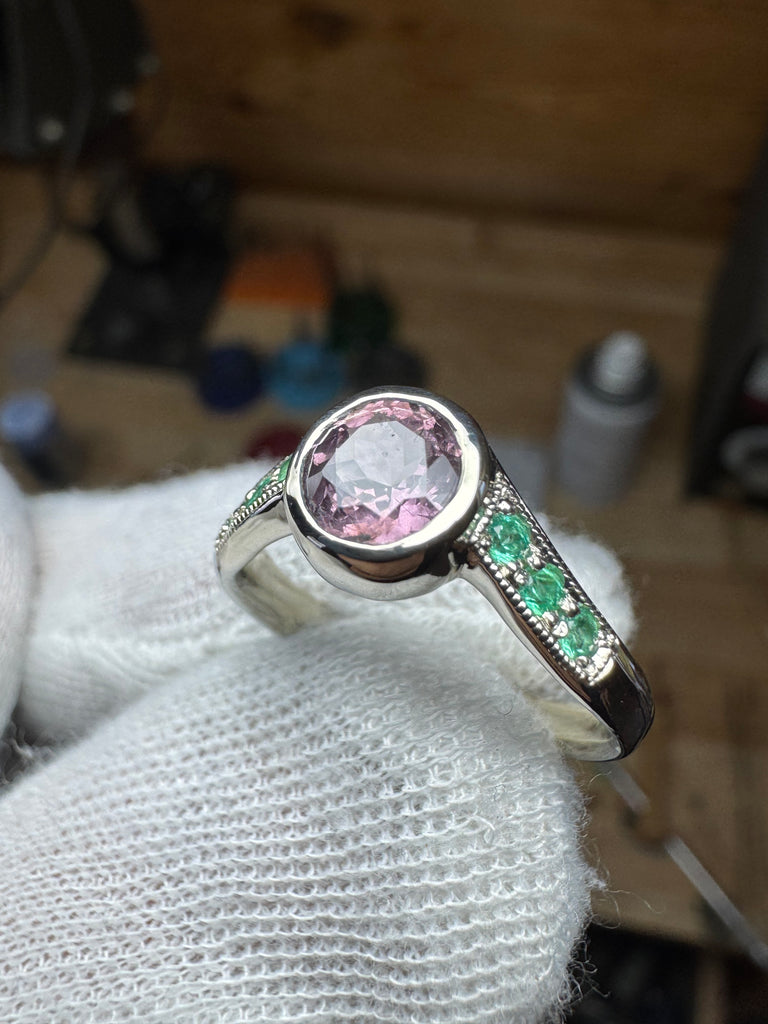 Purple tourmaline/ emerald