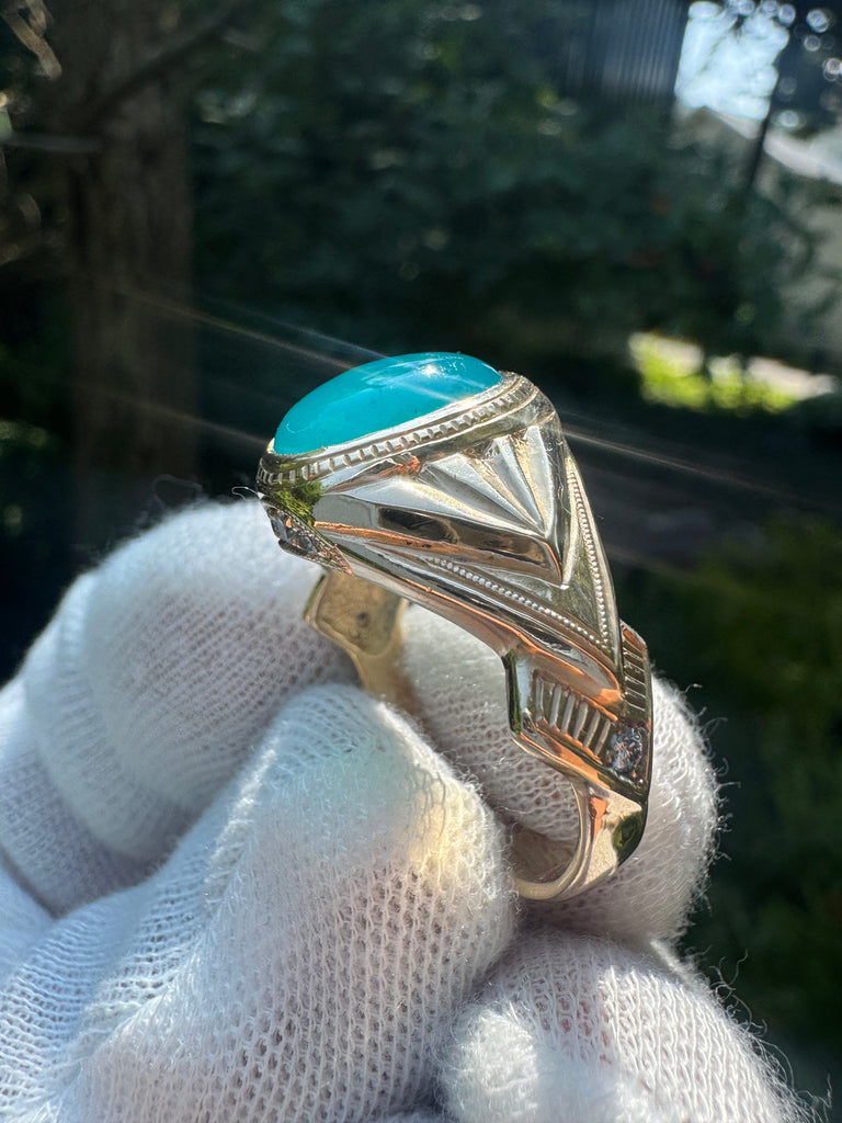 Men’s Gem Silica/ chrysocolla Ring