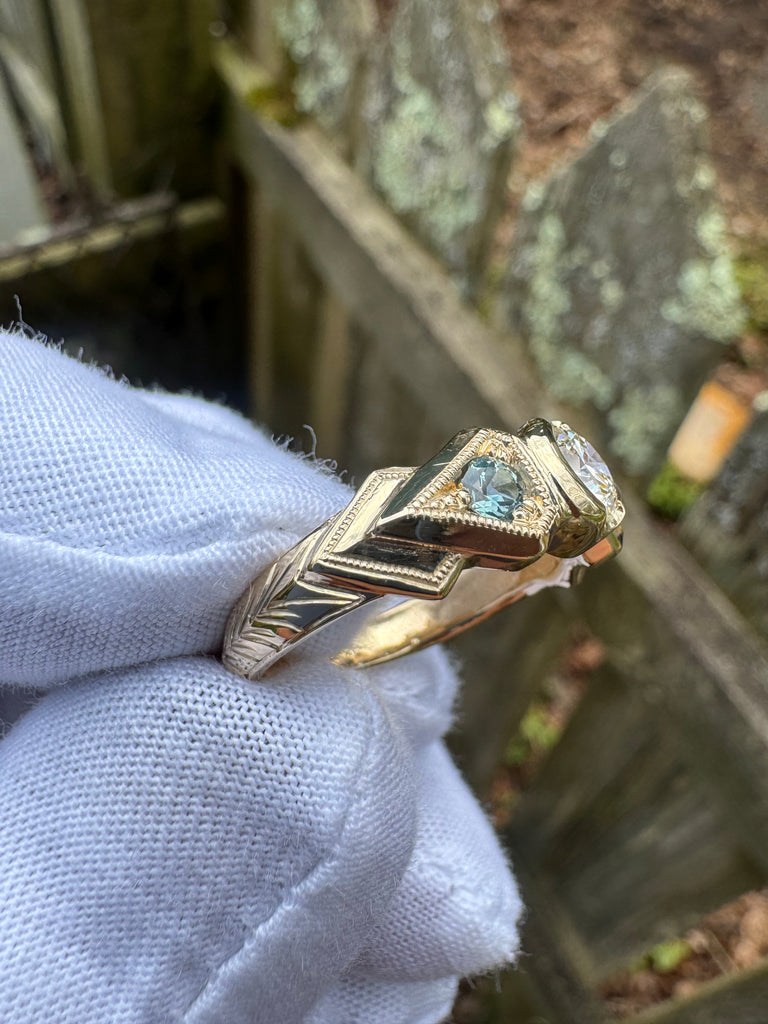 Diamond and Montana Sapphire