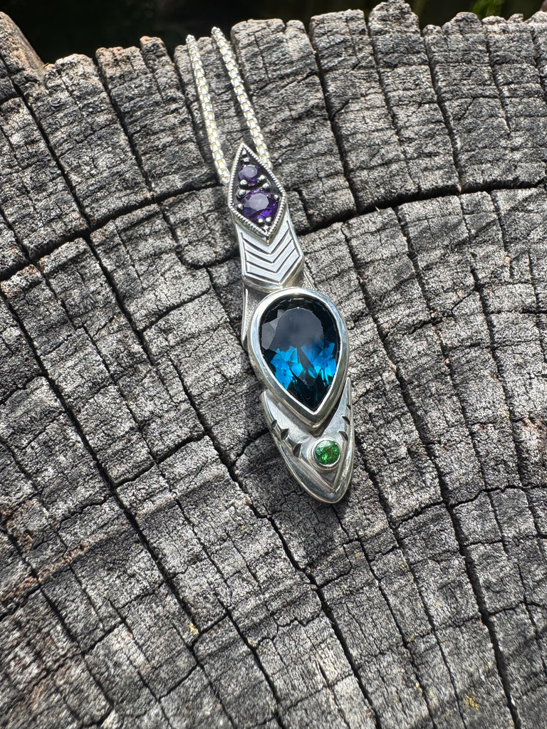 Topaz, garnet, amethyst