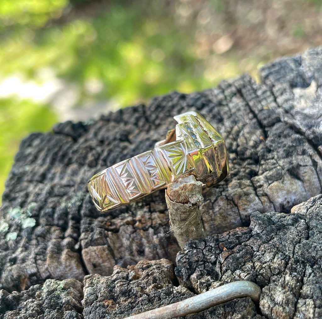 14k rose gold // peridot // ruby// teal sapphire ring