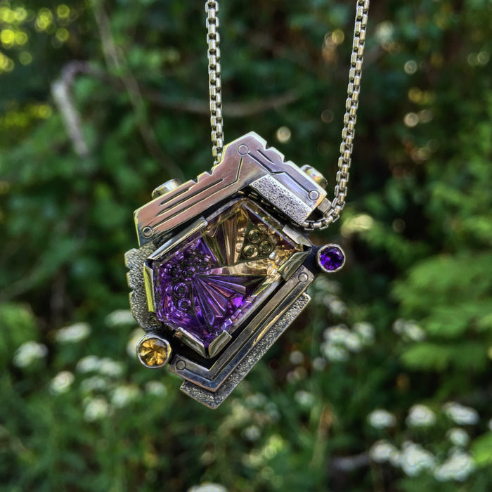 John Dyer Ametrine Fabricated Pendant