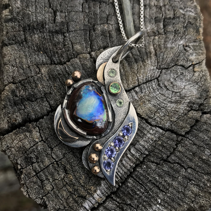 Boulder opal pendant