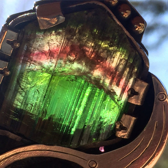 Hand Fabricated Tourmaline Pendant