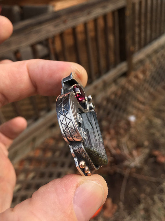 Hand Fabricated Tourmaline Pendant