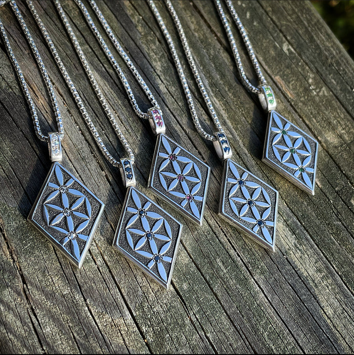 Flower Of Life Geometric Tag
