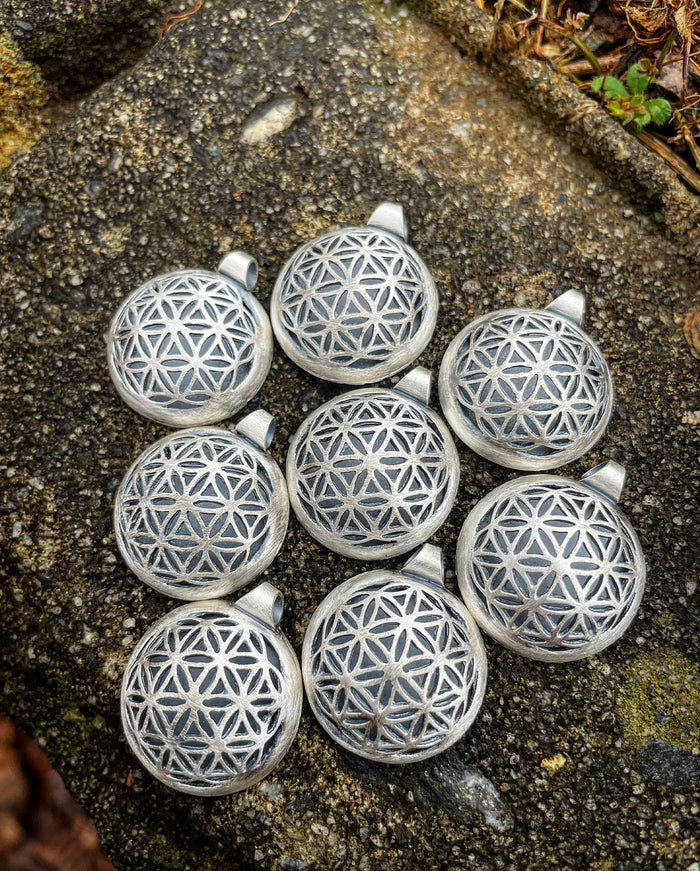 Flower of Life Disc Amulets