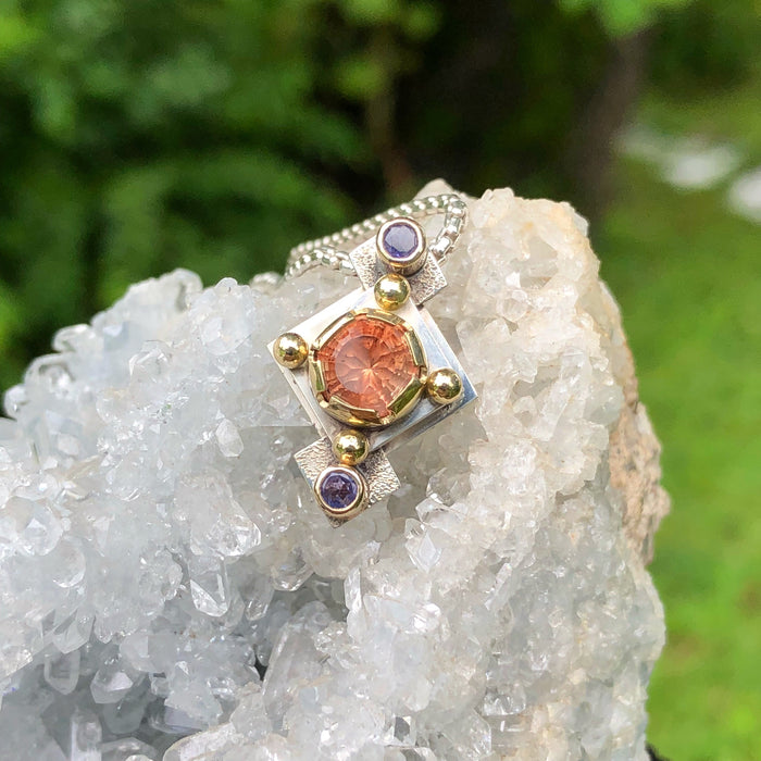 Sunstone and tanzanite