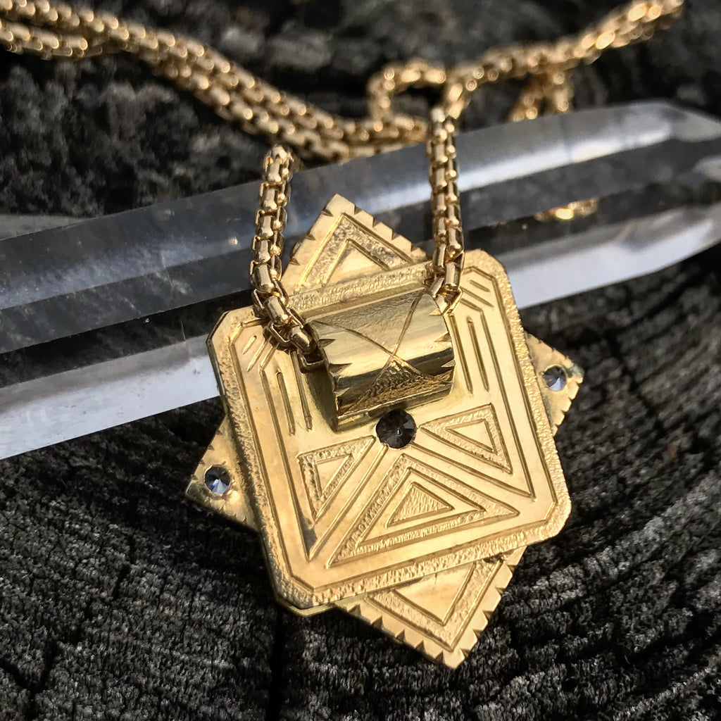 STARGATE:: 18k yellow Gold Phenakite Mandala