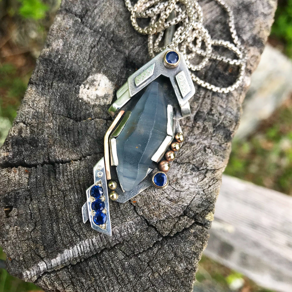 Sapphire Fabricated Pendant