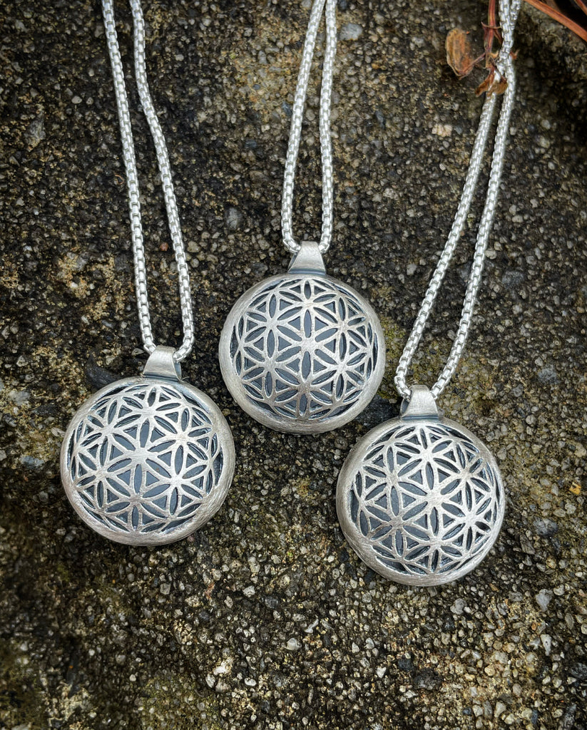 Flower of Life Disc Amulets