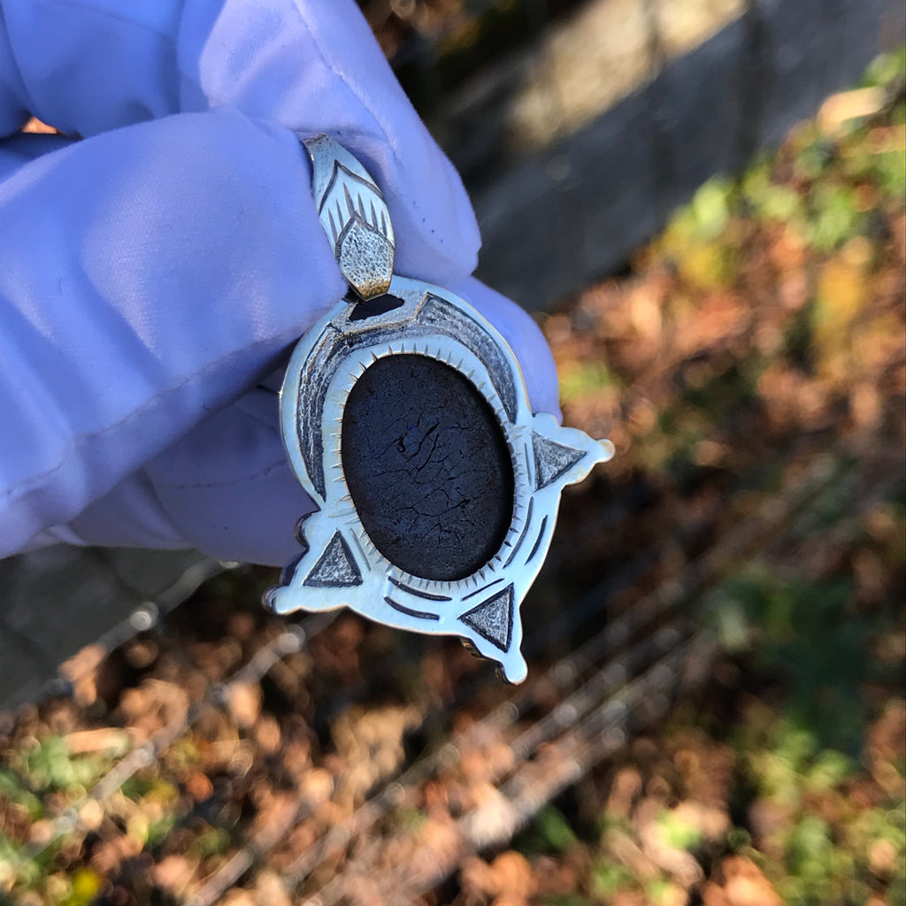 Opal, tourmaline, and amethyst pendant