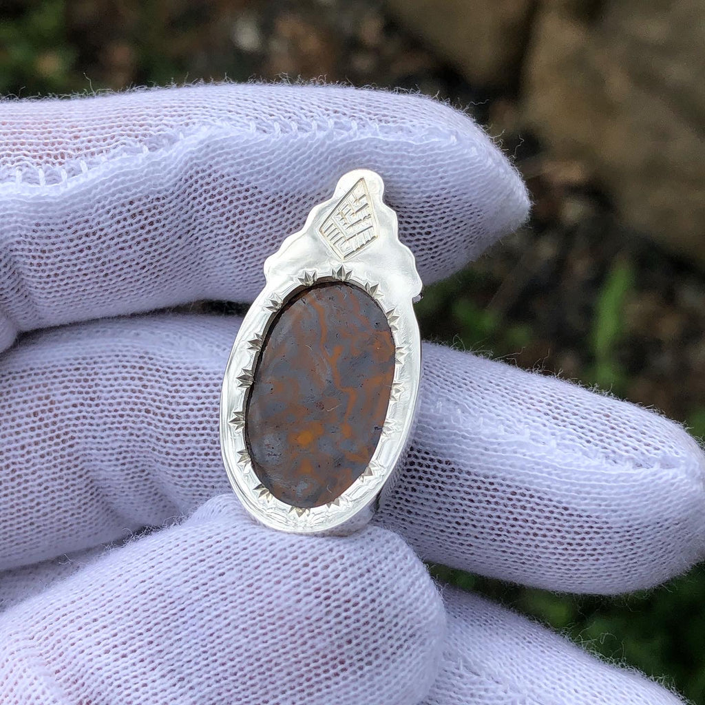 Koroit Opal // amethyst pendant