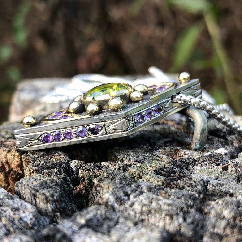 Alchemy Series- "Awaken The Serpent" - Sphene and Purple Sapphire