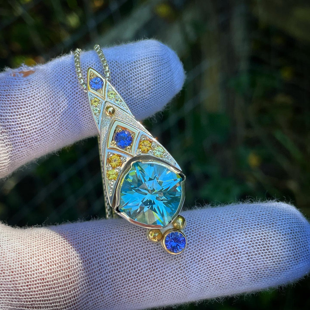 Parusha- blue topaz, tanzanite and yellow sapphire