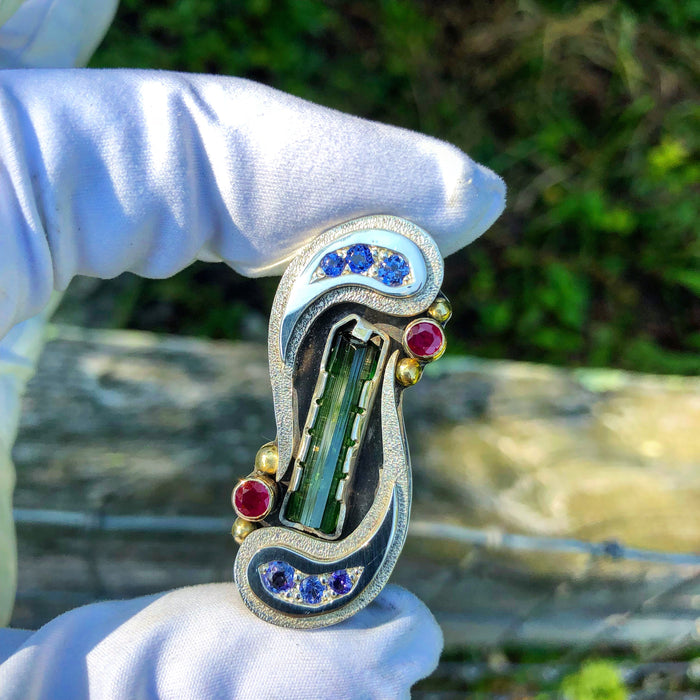 Tourmaline - tanzanite - ruby