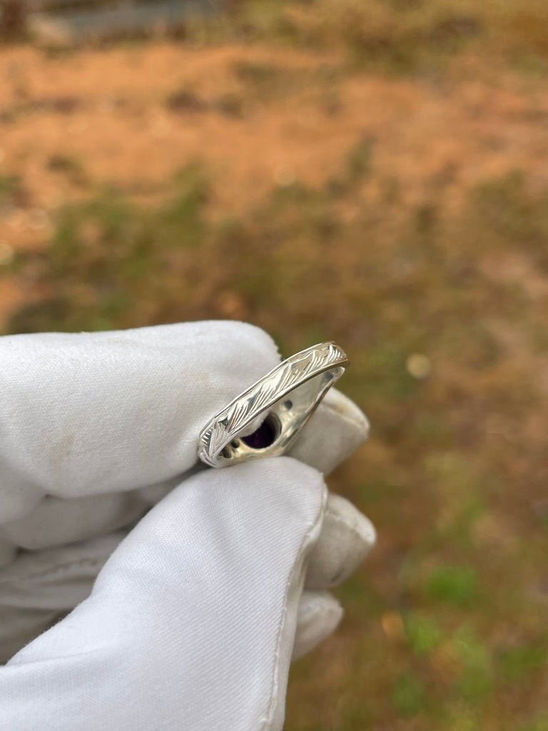 Third eye ring- amethyst/ tanzanite- size 7