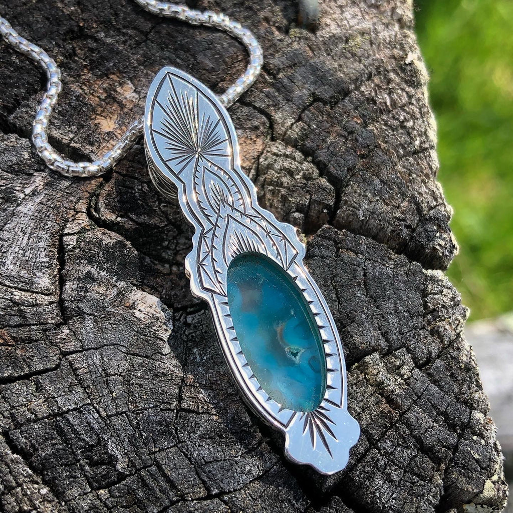 Gem Silica // citrine // Ruby pendant