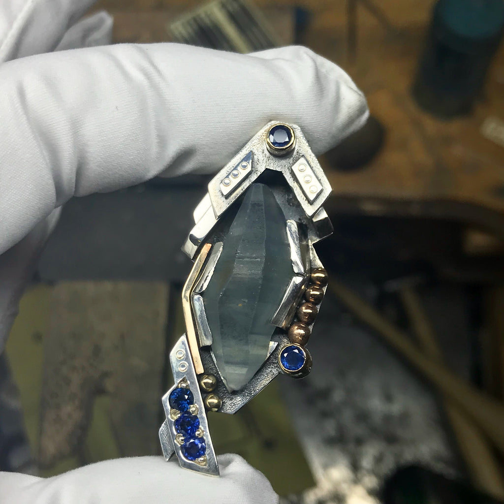 Sapphire Fabricated Pendant