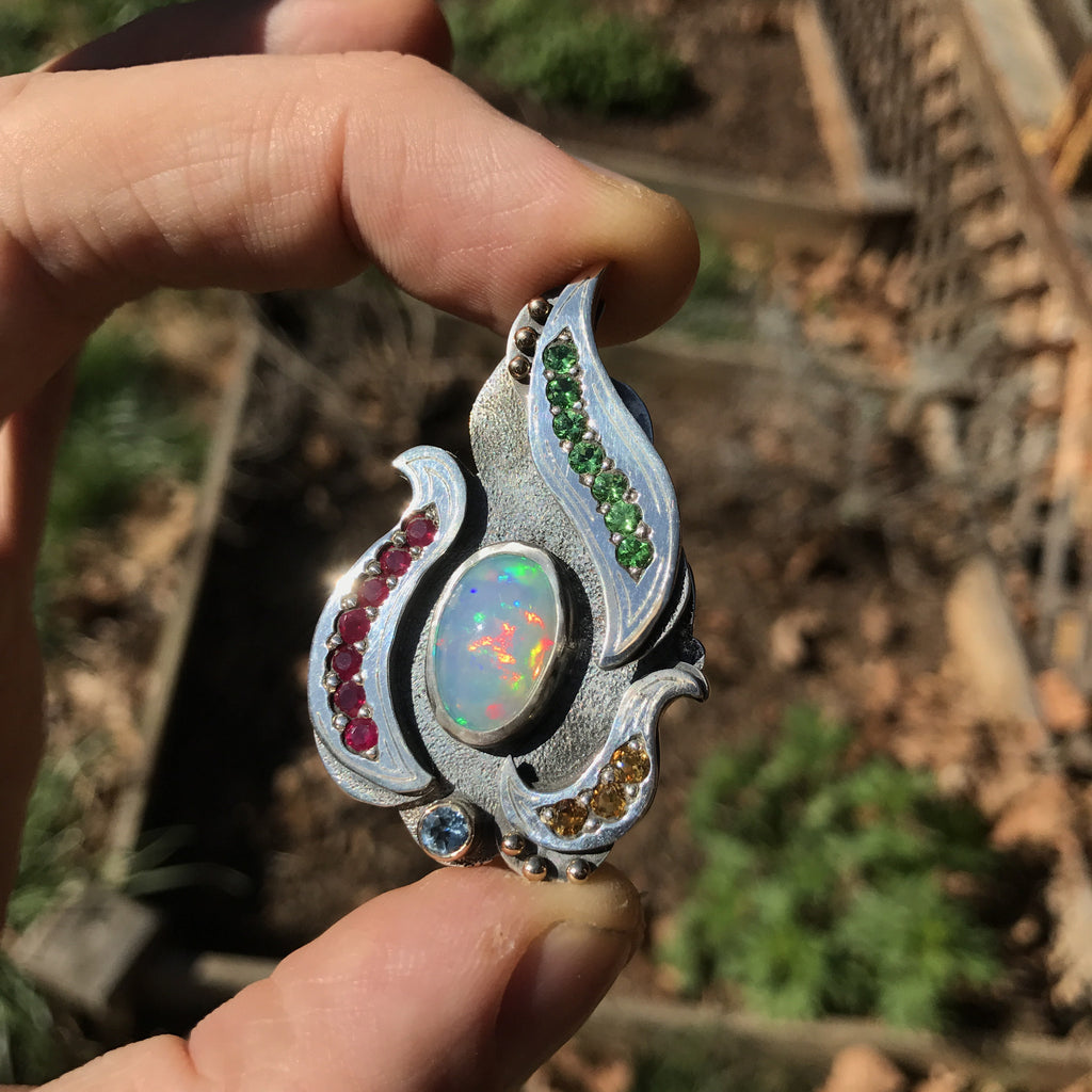 Opal Fabricated Pendant