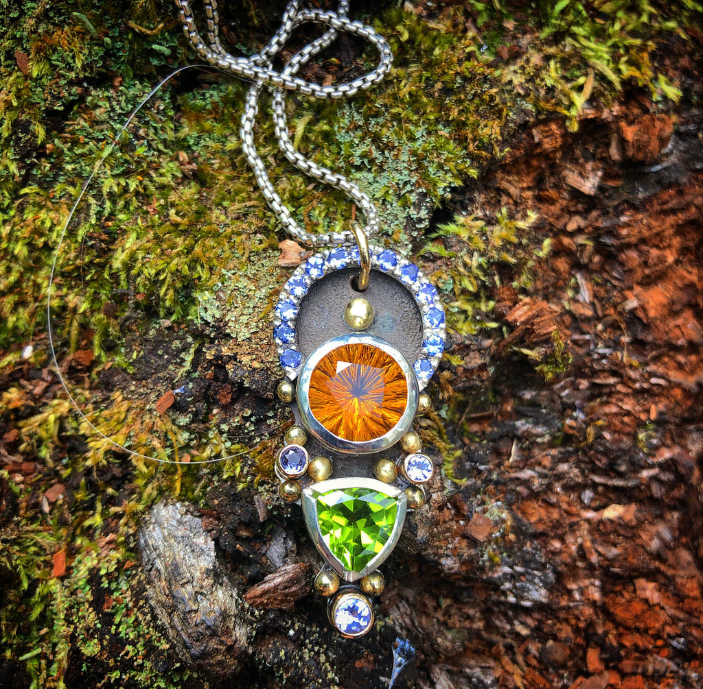 Ascension - peridot, citrine, tanzanite