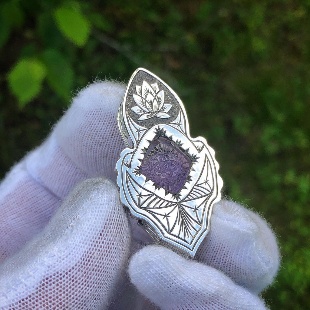 Amethyst, sapphire, garnet, tourmaline talisman